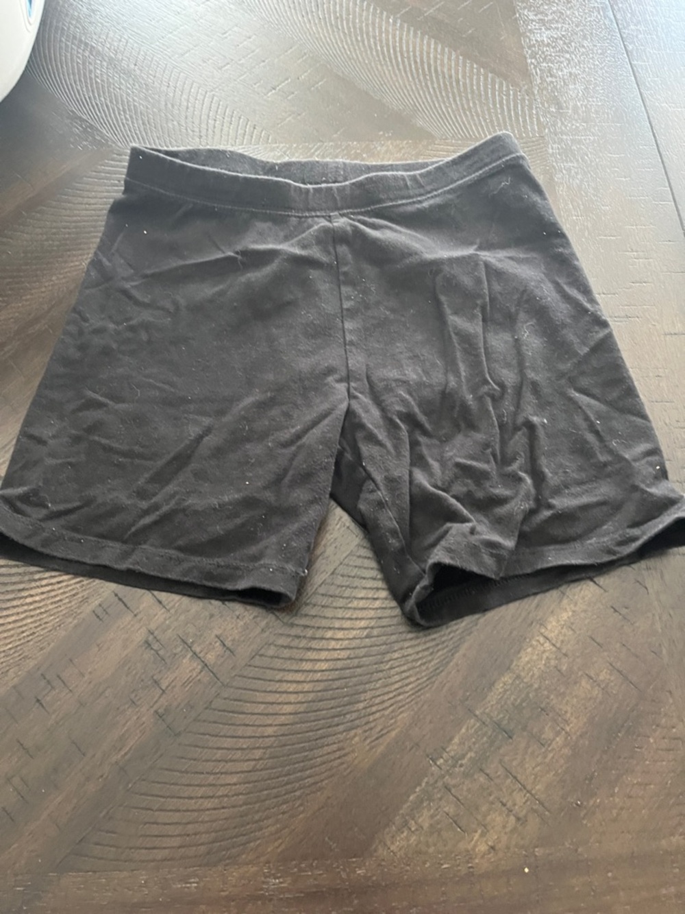Kids Black Stretch Cotton Shorts